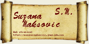 Suzana Maksović vizit kartica